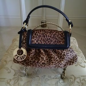 FENDI Leopard Print Small Handbag